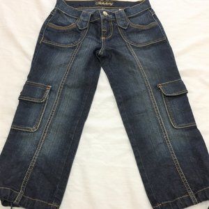 ❄️  FABULOSITY WOMENS JEANS CARGO CAPRIS PANTS SIZE 0  ❄️
